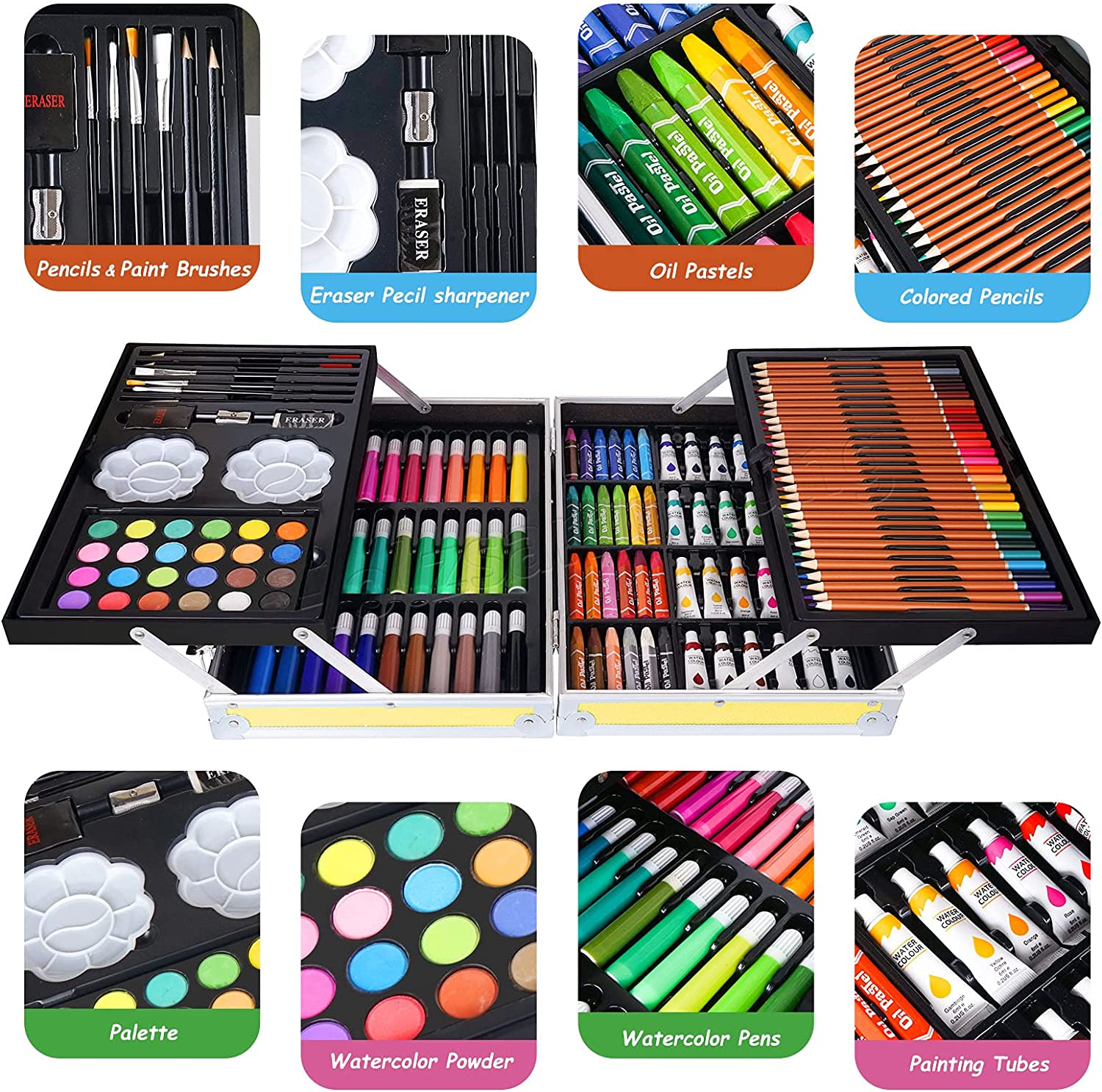 150 Pack Art Set Crafts Painting Drawing Kit For Budding Artists Kids Teens  Boys Girls-Drawing Set-Yiwu Xinyi Culture Products Co.,Ltd